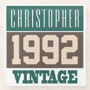 Dessous-de-verre En Verre Né en 1992 avec le nom chrétien