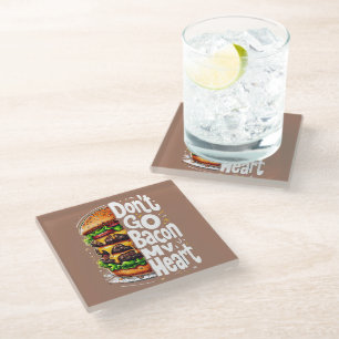 Dessous-de-verre En Verre Ne Faites Pas Rôtir Mon Cœur Blague Alimentaire Dr