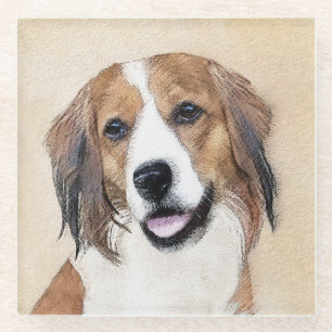 Dessous-de-verre En Verre Nederlandse Kooikerhondje Peinture - Chien Art