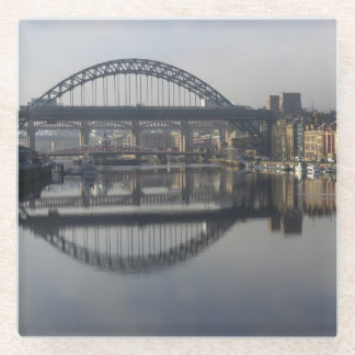 Dessous-de-verre En Verre Newcastle Quayside & le pont de la Tyne