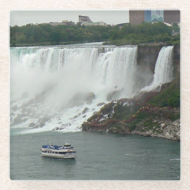 Dessous-de-verre En Verre Niagara Falls sur le côté canadien (Devant)