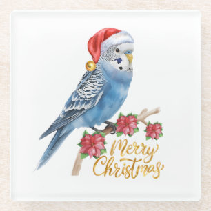 Dessous-de-verre En Verre Noël de perruche