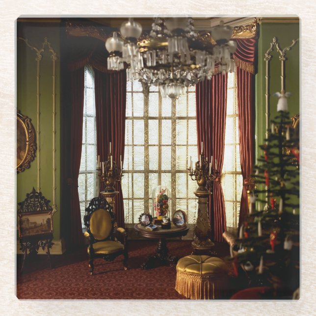 Dessous-de-verre En Verre Noël victorien - Dessous de verre (Devant)