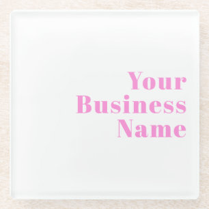 Dessous-de-verre En Verre Nom commercial modifiable moderne ou prénom et pré