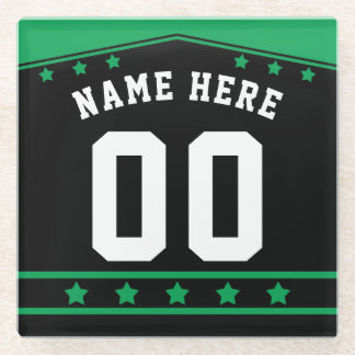 Dessous-de-verre En Verre Nom et numéro Custom Hockey Lacrosse Jersey