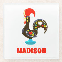 Nom personnalisé Barcelos Portuos Rooster Noir