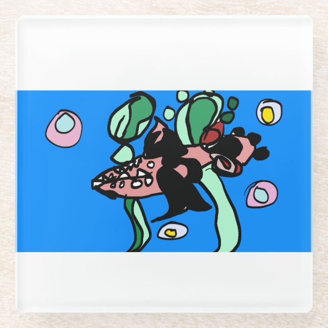 Dessous-de-verre En Verre Northern Pike art  (Devant)