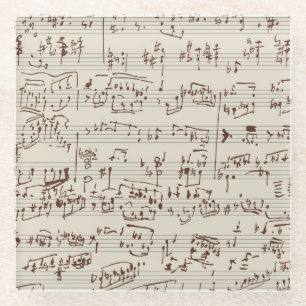 Dessous-de-verre En Verre Notes de musique