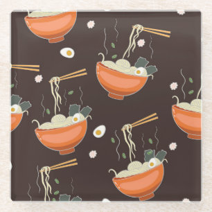 Dessous-de-verre En Verre Nouilles Ramen : Graphiques Vintages