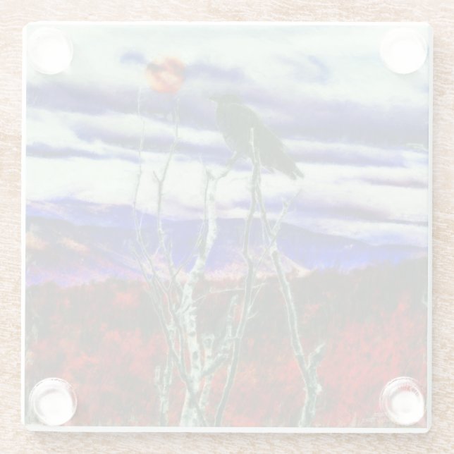 Dessous-de-verre En Verre Nuit d'automne (Dos)