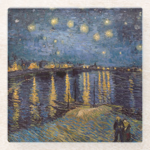 Dessous-de-verre En Verre Nuit étoilée sur le Rhône par Vincent Van Gogh