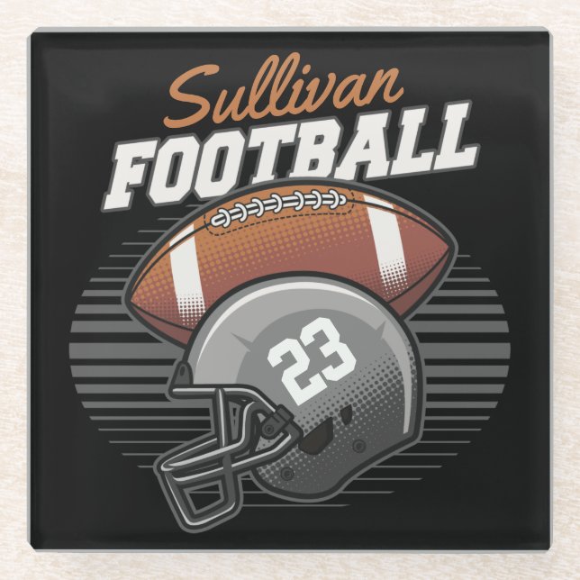 Dessous-de-verre En Verre Number Helmet (Devant)