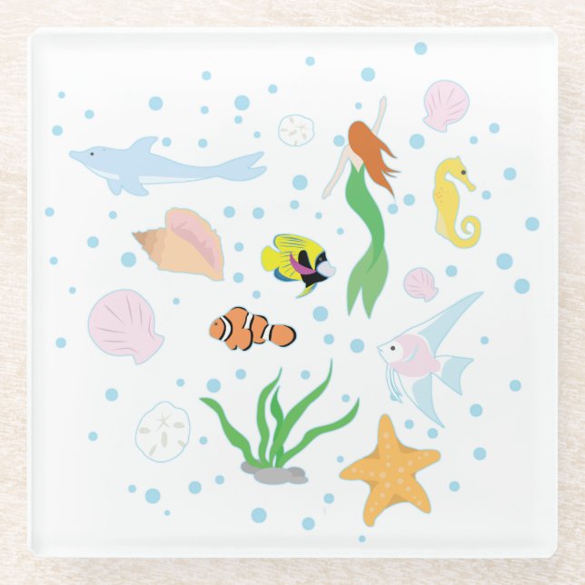 Dessous-de-verre En Verre Ocean (Devant)