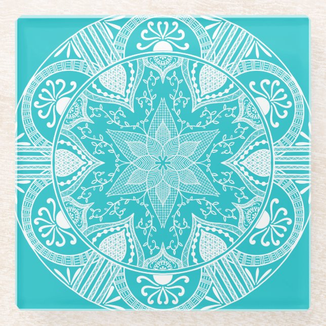 Dessous-de-verre En Verre Oceana Mandala (Devant)