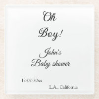 oh garçon fille baby shower ajouter nom date année