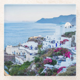 Dessous-de-verre En Verre Oia, Santorin, Grèce
