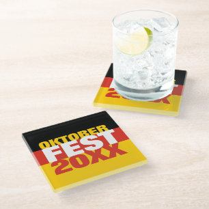 Dessous-de-verre En Verre Oktoberfest Octoberfest drapeau allemand
