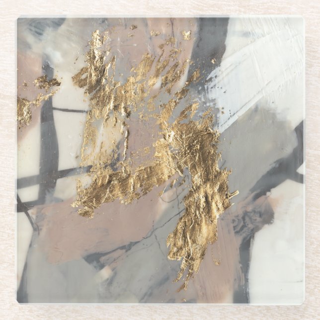 Dessous-de-verre En Verre Or (Devant)