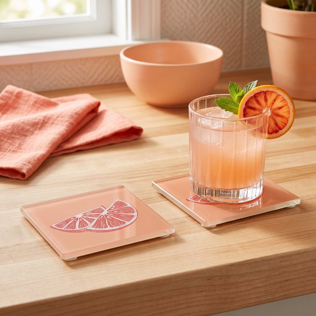 Dessous-de-verre En Verre Orange (Créateur téléchargé)