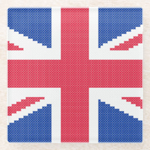 Dessous-de-verre En Verre Original cross-stitch design Union Jack