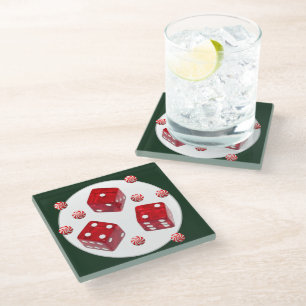 Dessous-de-verre En Verre Ornement en céramique de Noël Bunco Sous-verre en