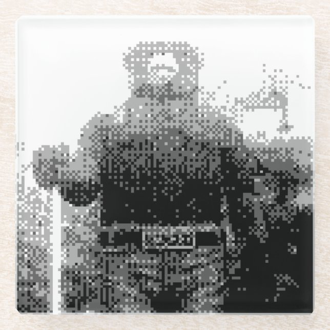 Dessous-de-verre En Verre Ours de fumée (Devant)