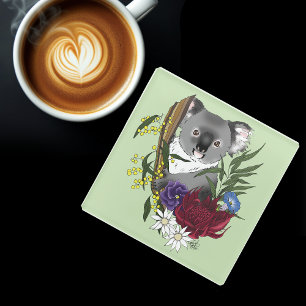 Dessous-de-verre En Verre Ours Koala