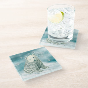 Dessous-de-verre En Verre Ours polaire nord de l'Alaska