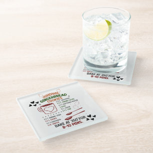 Dessous-de-verre En Verre Pain d'épices maison biscuit Recette cadeau de Noë