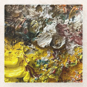 Dessous-de-verre En Verre Palette de l'artiste #1