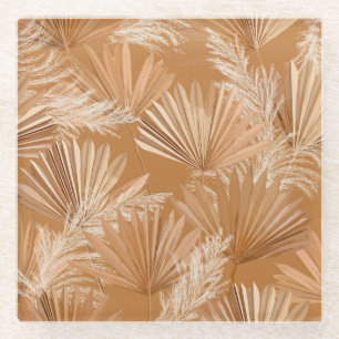 Dessous-de-verre En Verre Palmiers secs tropicaux : bouho aquarelle.