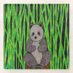 Dessous-de-verre En Verre Panda - Dessous de verre en verre