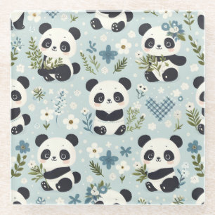 Dessous-de-verre En Verre Pandas