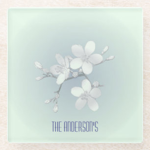 Dessous-de-verre En Verre Panneau Salle de thé Elégante main dessinée Teacup