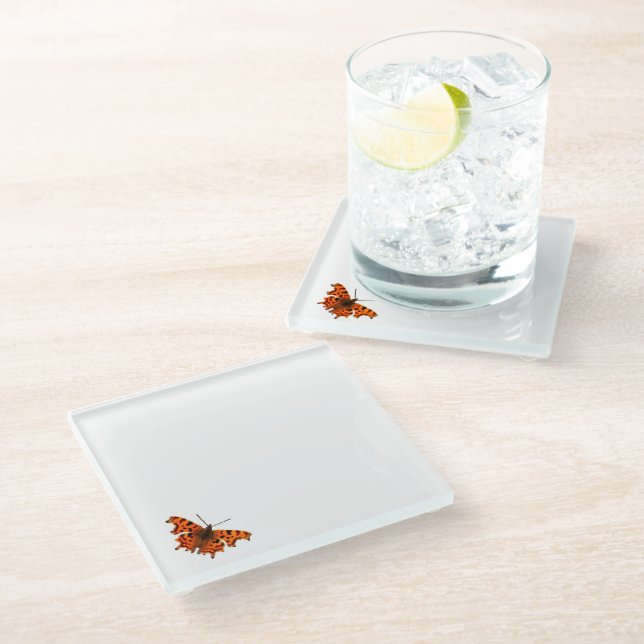 Dessous-de-verre En Verre Papillon virgule (Incliné)
