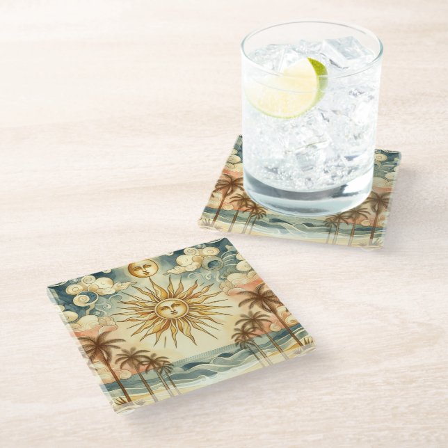 Dessous-de-verre En Verre Paradis Céleste (Incliné)