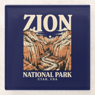 Dessous-de-verre En Verre Parc national de Zion Red Cliffs