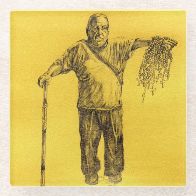 Dessous-de-verre En Verre Pardonnez-moi, mon crayon m'a fait le faire (Devant)