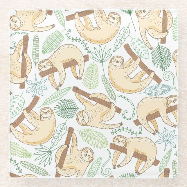 Dessous-de-verre En Verre Paresses accrochantes (Devant)