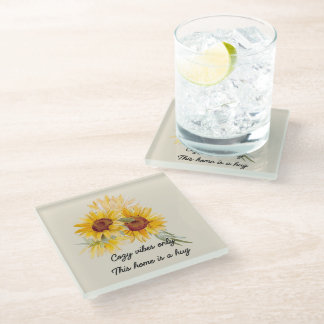 Dessous-de-verre En Verre Parfums Lumineux Avec Vibes Cosy Citation Dessous