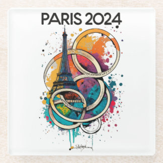 Dessous-de-verre En Verre Paris France Tour Eiffel Cadeau