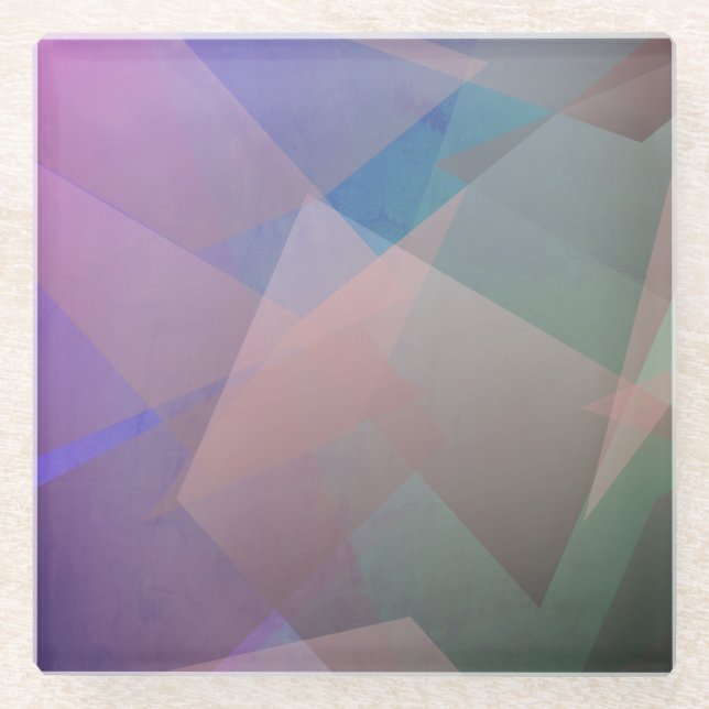 Dessous-de-verre En Verre Particules volantes Abstraites | Formes géométriqu (Devant)