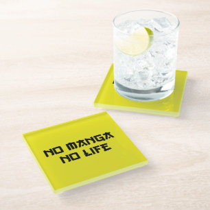 DESSOUS-DE-VERRE EN VERRE PAS DE MANGA PAS DE VIE