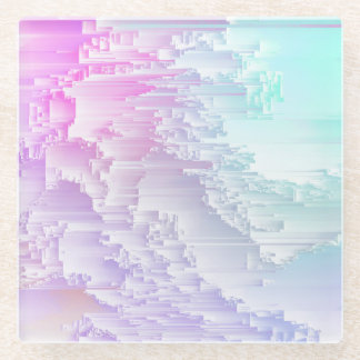 Dessous-de-verre En Verre Pastel Glitch
