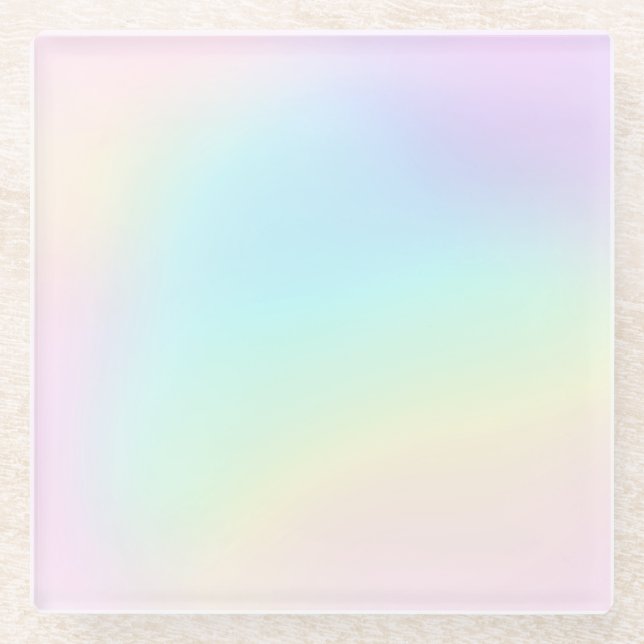 Dessous-de-verre En Verre Pastel Rainbow Prismatic Lesbian Mariage (Devant)