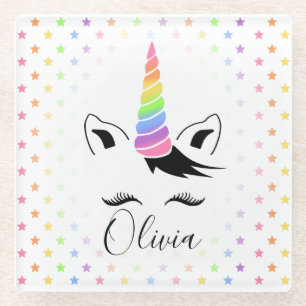 Dessous-de-verre En Verre Pastel Unicorn