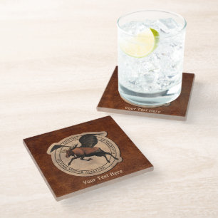 Dessous-de-verre En Verre Patch Flying Moose Aviation