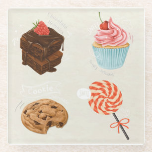 Dessous-de-verre En Verre Pâtisseries