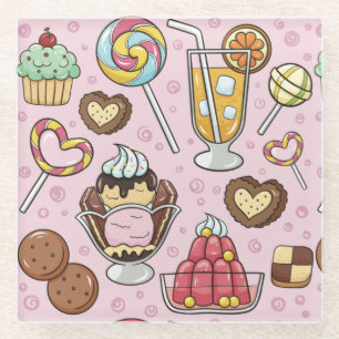 Dessous-de-verre En Verre Pâtisseries