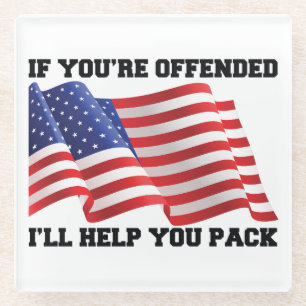 Dessous-de-verre En Verre Patriote américain